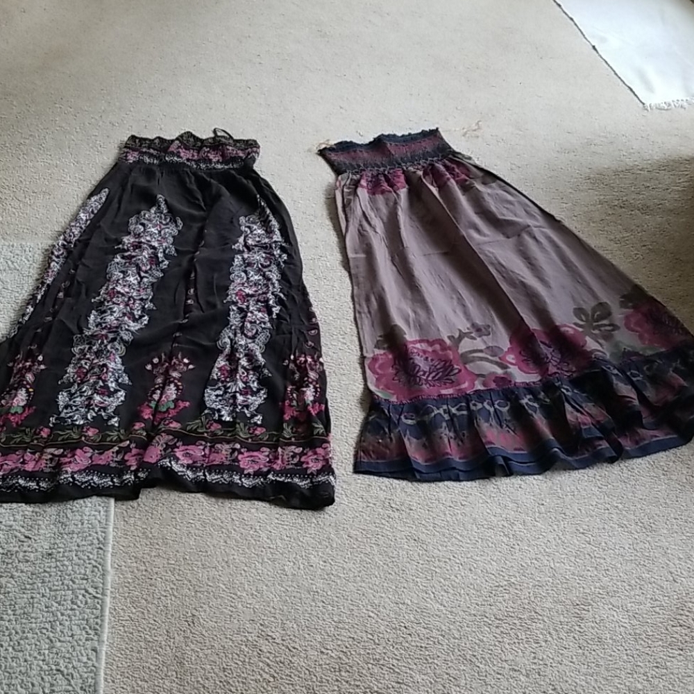 2 smocked rayon dresses